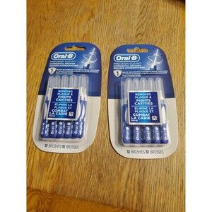 oral-b precision clean interdental brushes 10 pack new sealed 2 pk 20 total